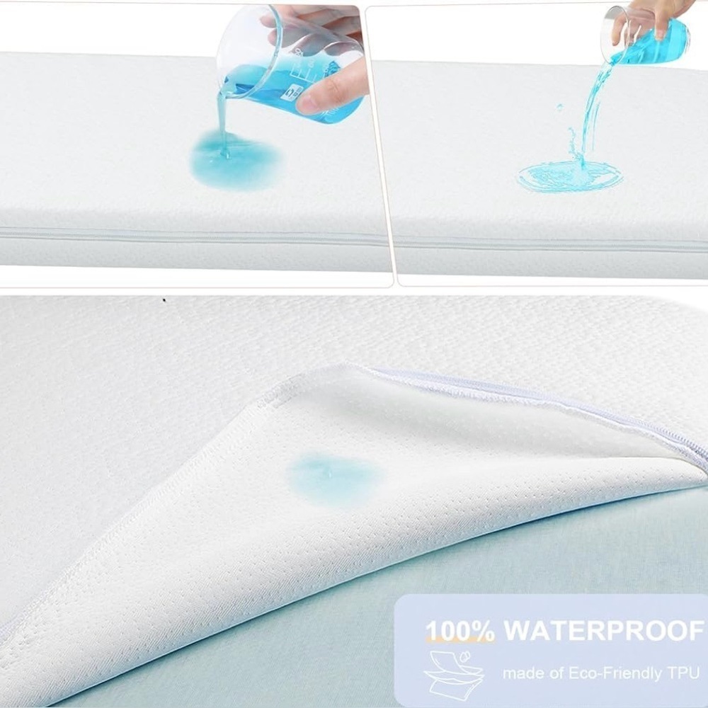 NeoBorn Baby Bassinet Mattress Pad, 20”x33”, Dual Sided Comfort Gel Memory Foam - Picture 8 of 10